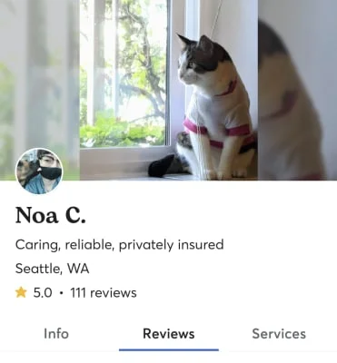 Sitter Profile Image: Noa 