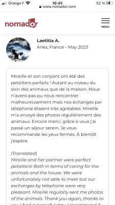 Sitter Profile Image: Mireille 