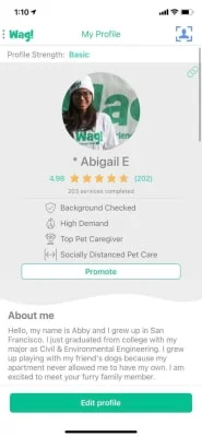 Sitter Profile Image: Abigail 