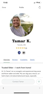 Sitter Profile Image: Tamar 