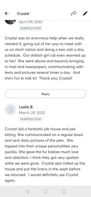 Sitter Profile Image: Crystal 