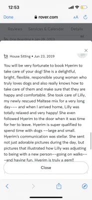 Sitter Profile Image: Hyerim 