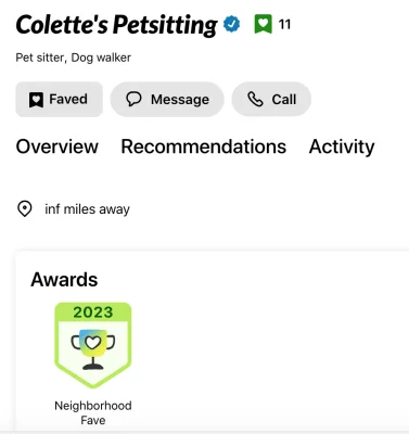 Sitter Profile Image: Colette & Harvey 