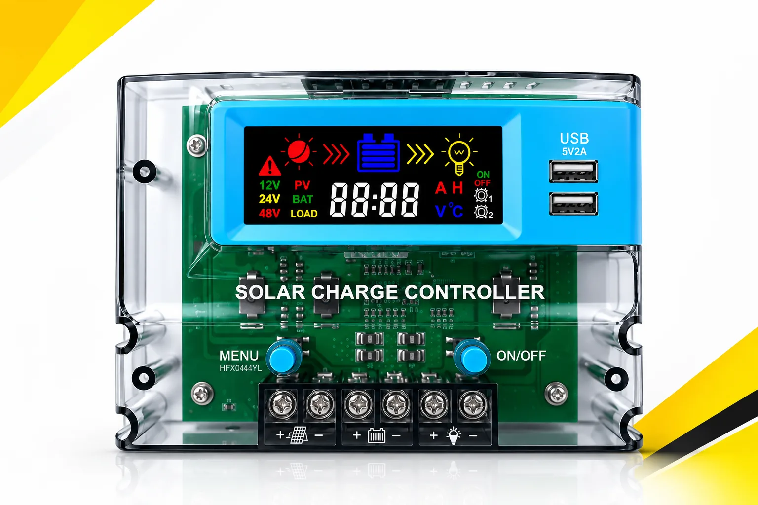 60A Transparent PWM Solar Charge Controller