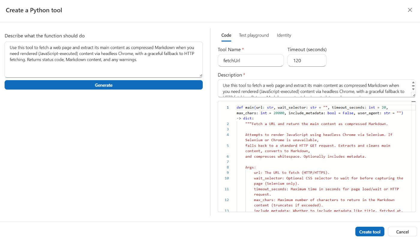 Azure SRE エージェントの Python Tool でエージェントの出来ることを拡張する
