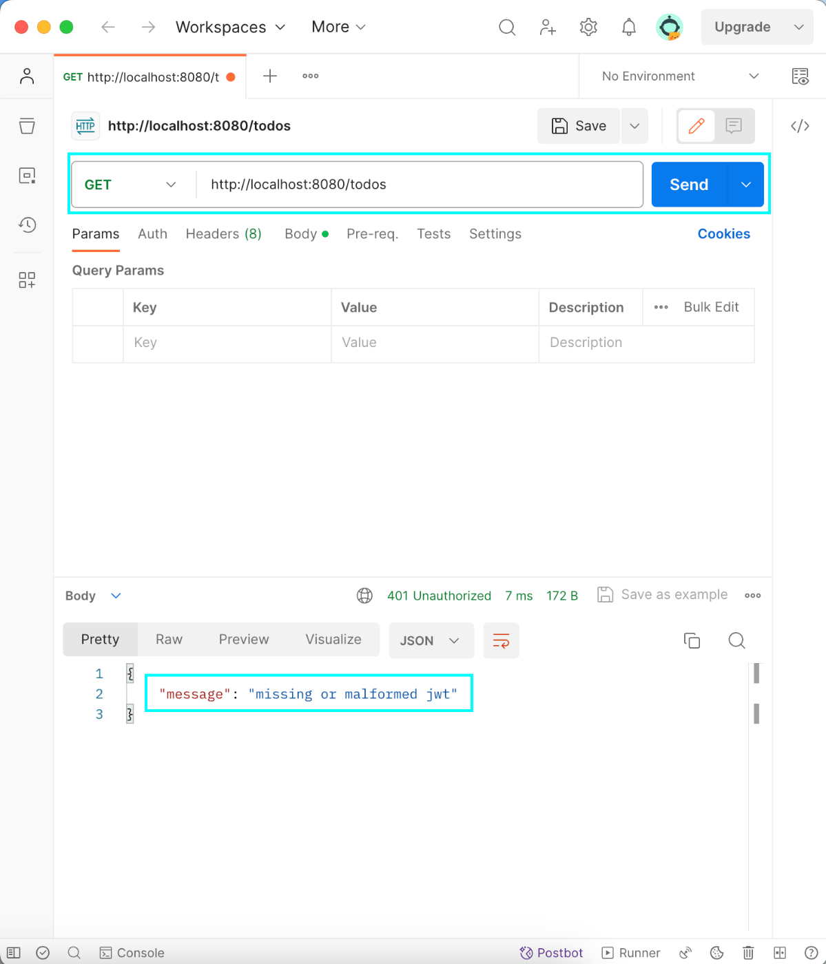 get todos without jwt token