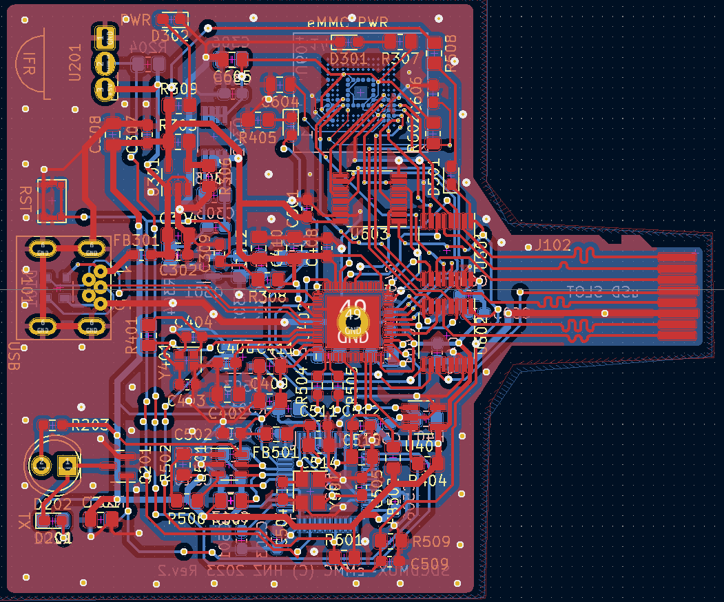 全体のPCBレイアウト