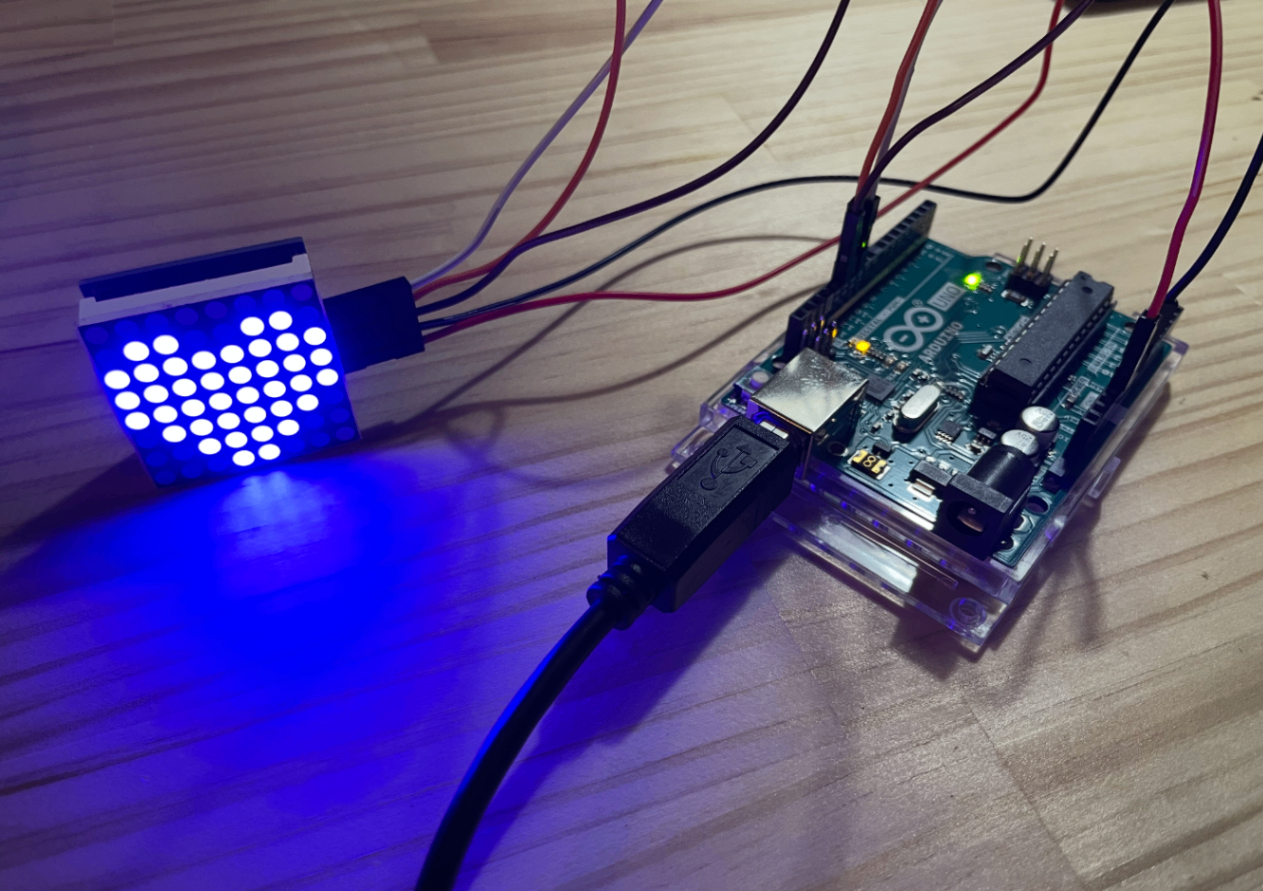 MAX7219 × 8×8 LED マトリクスを Arduino で動かす