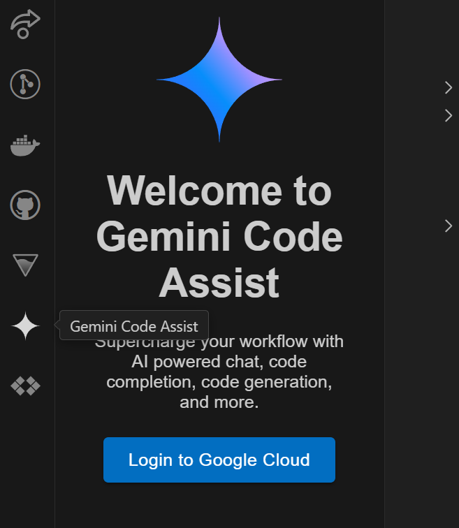 Gemini Code Assistタブ