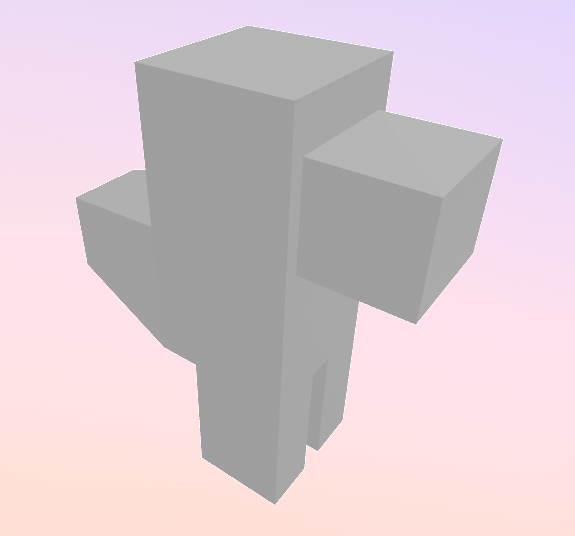 ブロック数個で作ったようなモデル