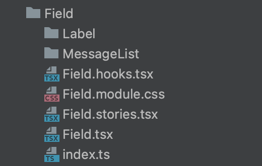 Fieldコンポーネントのディレクトリ構成