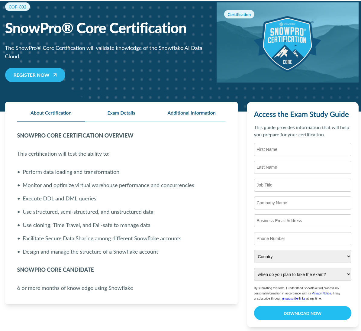 SnowPro Core 受験記録