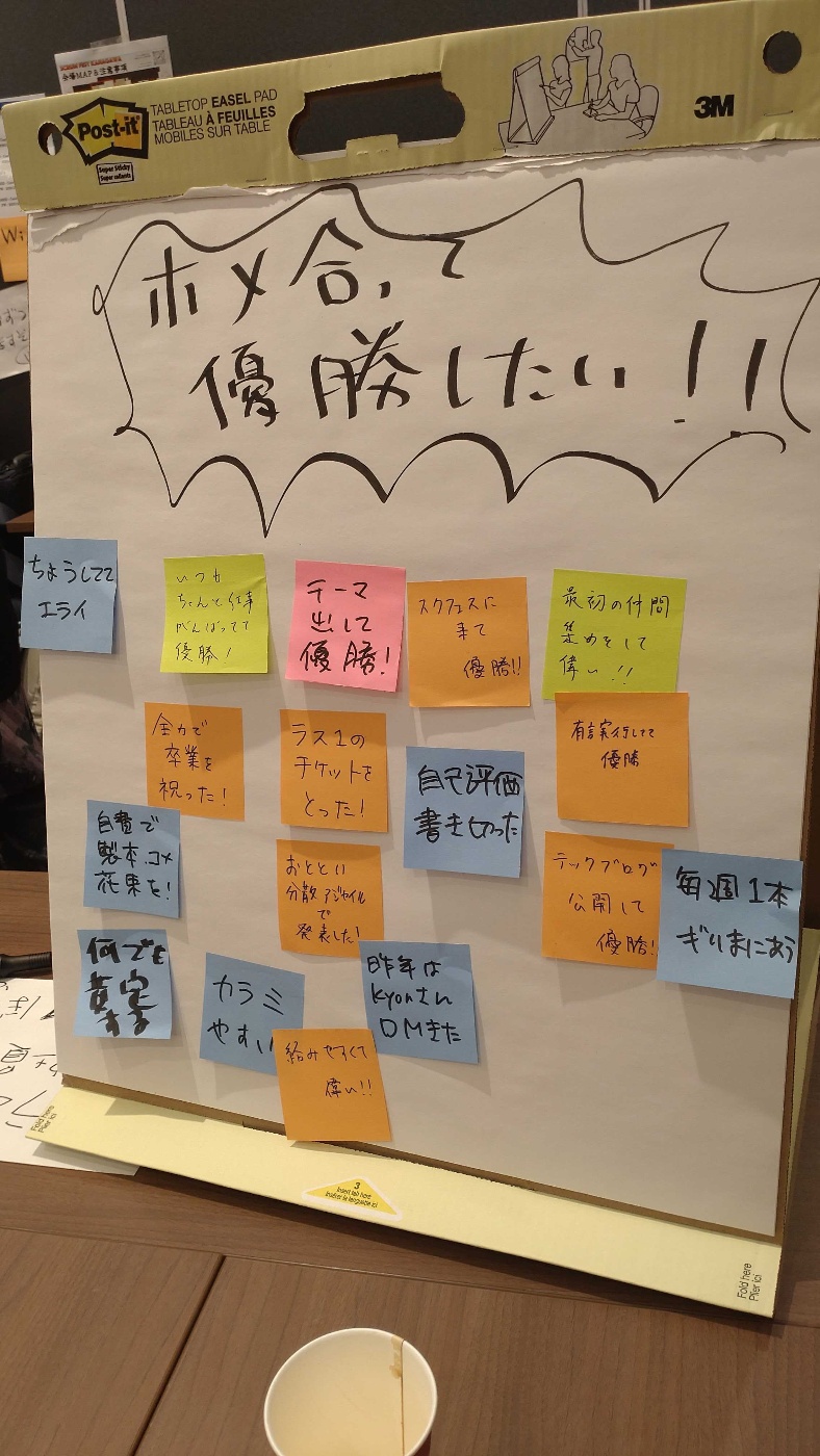 褒めあって優勝したい