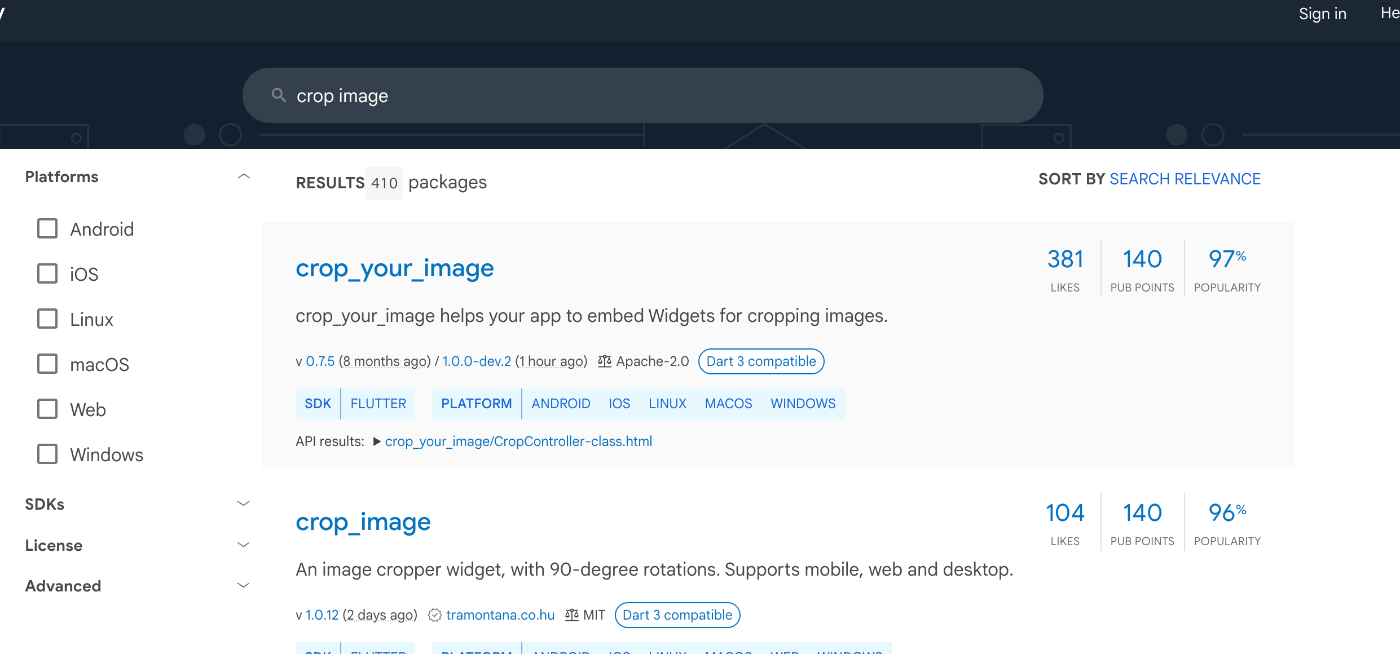 crop imageで検索すると一番上に!