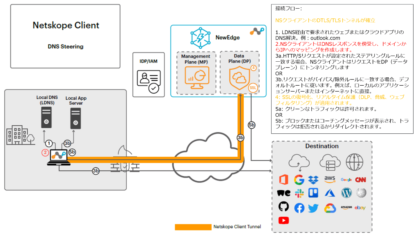 図3 Netskopeクライアント - DNSステアリング