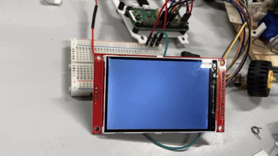 ILI9488が動作していることで喜びの舞