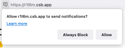 allow r1l6m.csb.app to send notifications?