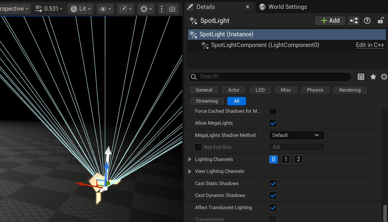 [UE5] 新機能でよりリアルなペンライトを振る群衆を作ってみた Part 3：MegaLightsで動的ライトを大量配置する
