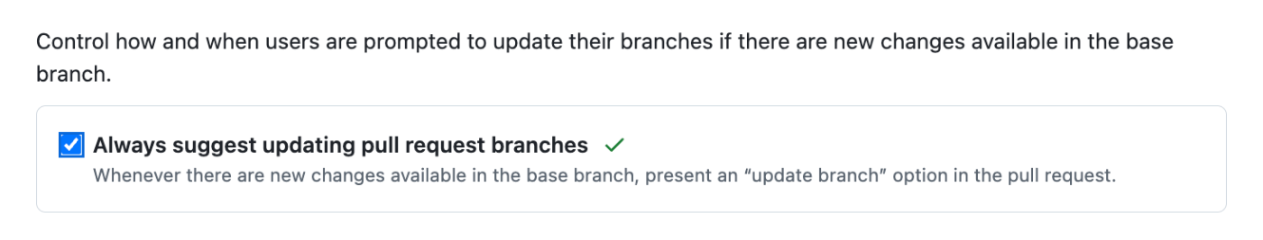Update branch設定画面