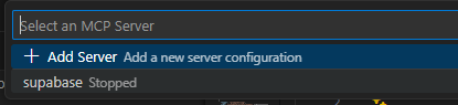 MCP: List Servers supabase