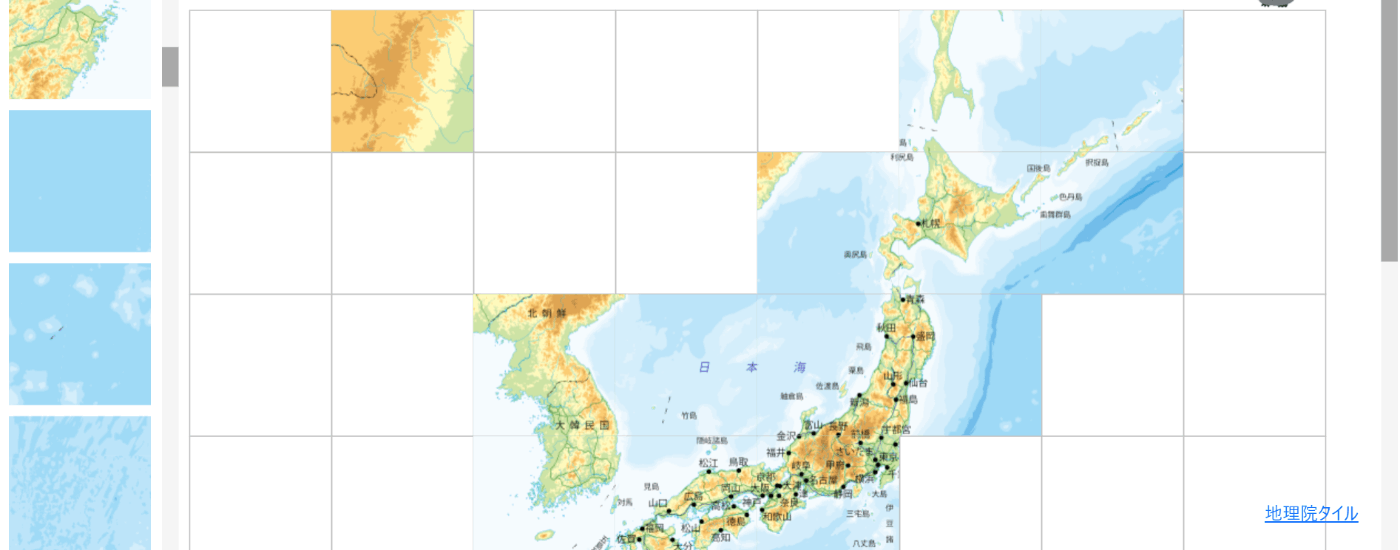 日本地図の地図パズル