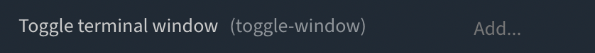Toggle terminal window