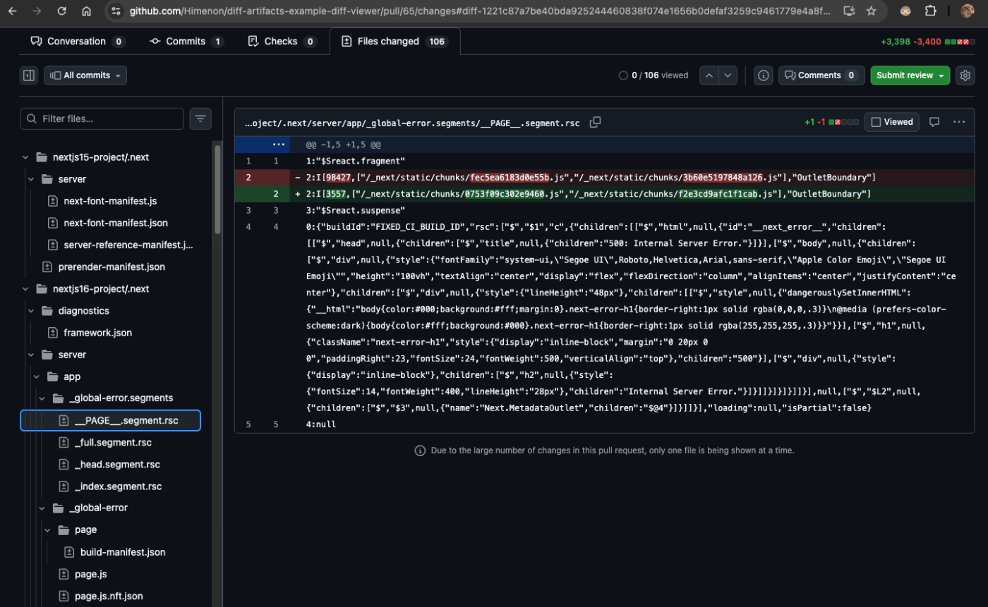 Webフロントエンド（に限らず）の成果物の差分をPRで確認できるGitHub