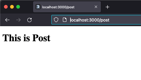 localhost:3000/post