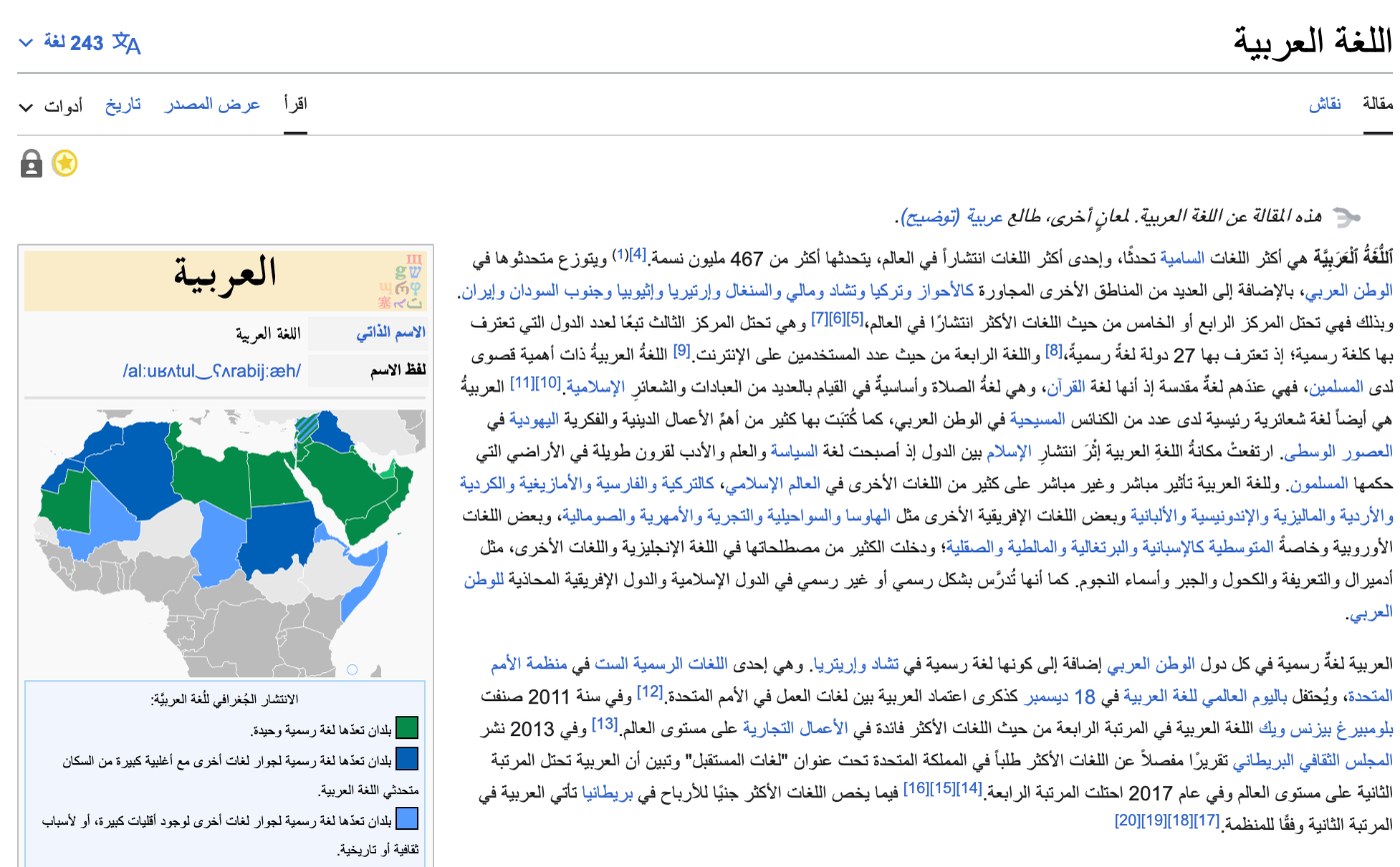 アラビア語版 Wikipedia