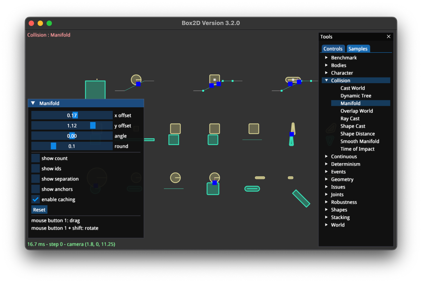 Box2Dのサンプルを動かす手順