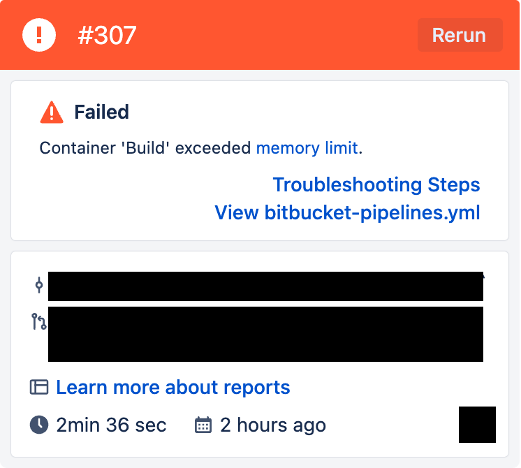 Container 'Build' exceeded memory limit.