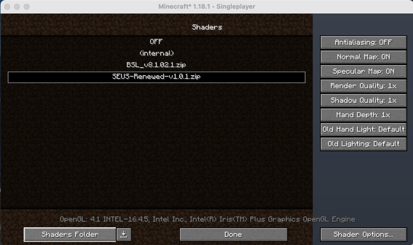 Mine Craft 影modについて