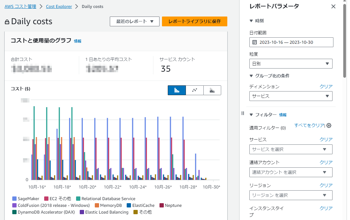 サービス別日別集計