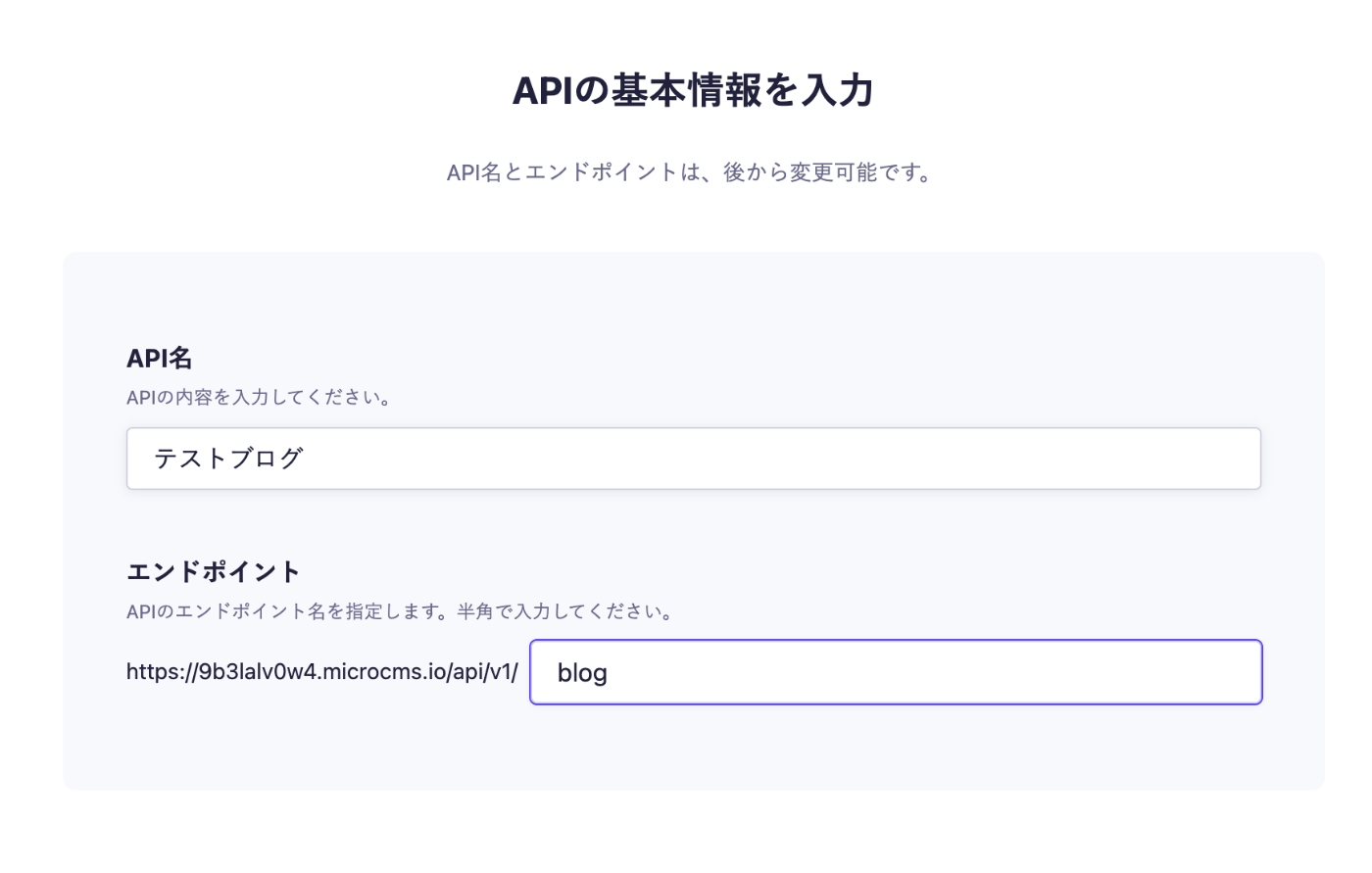 APIの基本情報