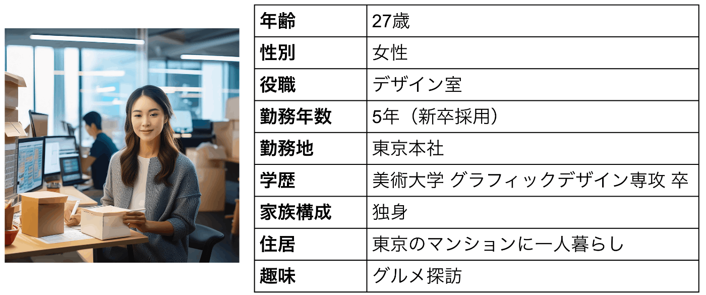 デザインスプリントで使用したペルソナの写真（仮）