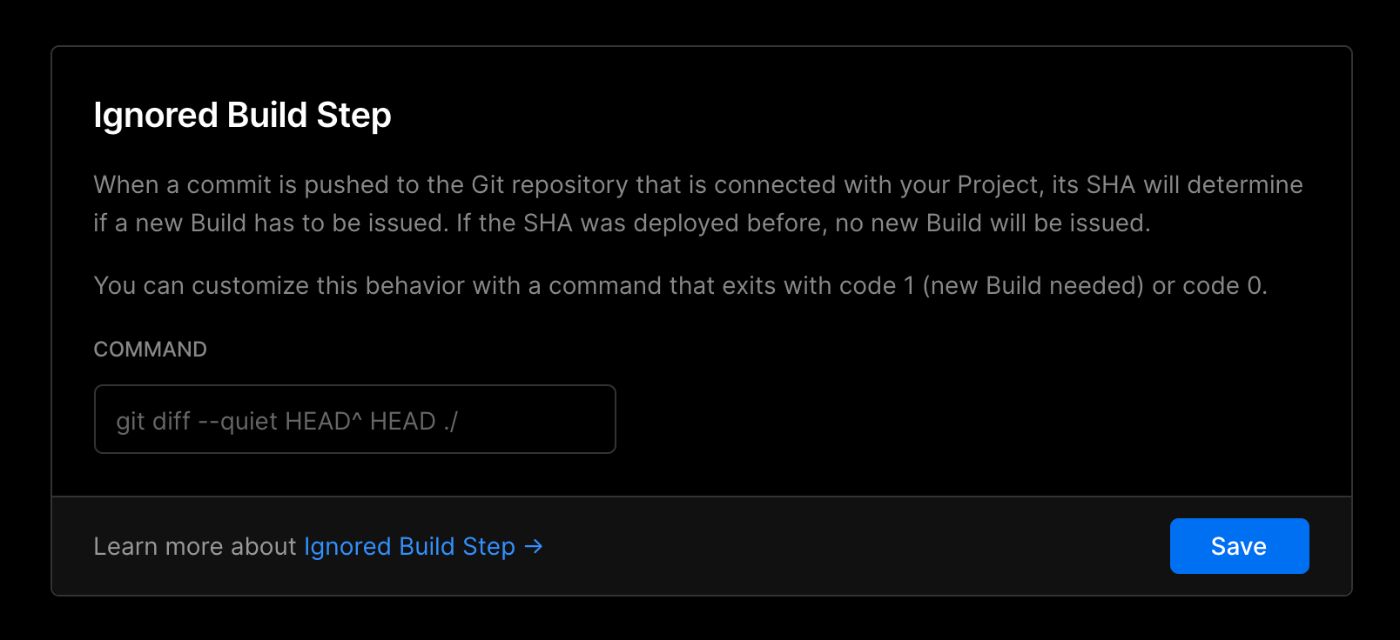 Ignored Build Step