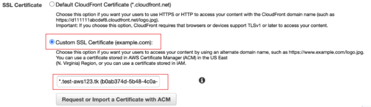 Custom SSL Certificate