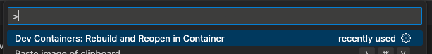 Rebuild and Reopen in Container