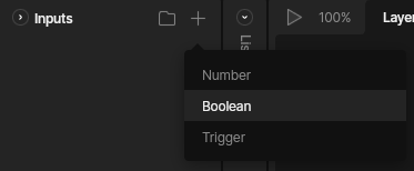 booleanインプットを作成