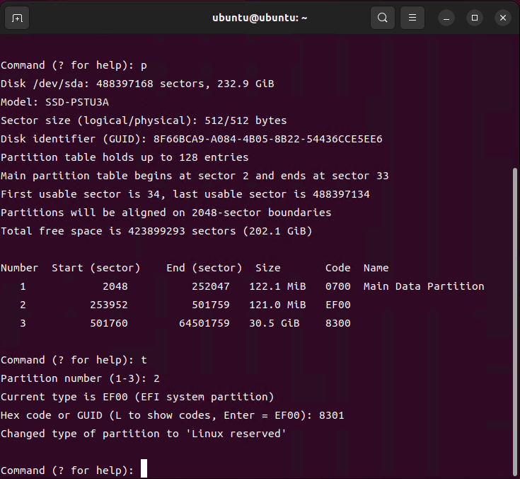 スティック型USB SSDにUbuntuを複数入れる