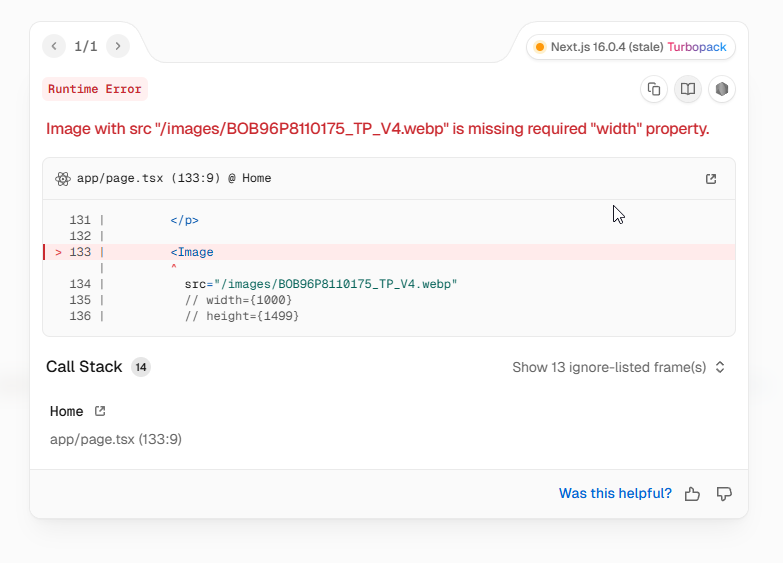 widthとheigtがないと、Next.jsのImageコンポーネントはランタイムエラーを発生させる