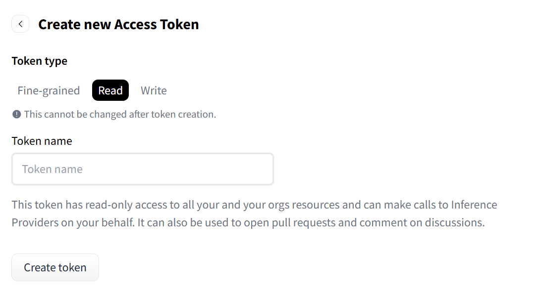 Create Read Token