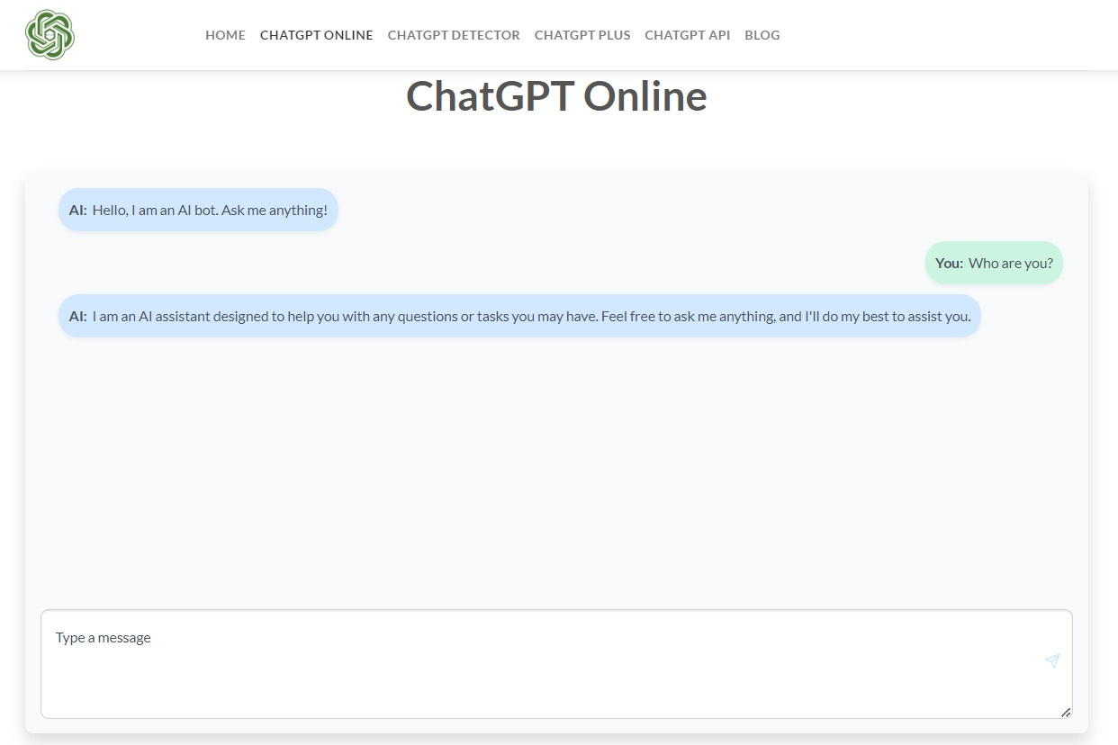 chatbot ChatGPT Online