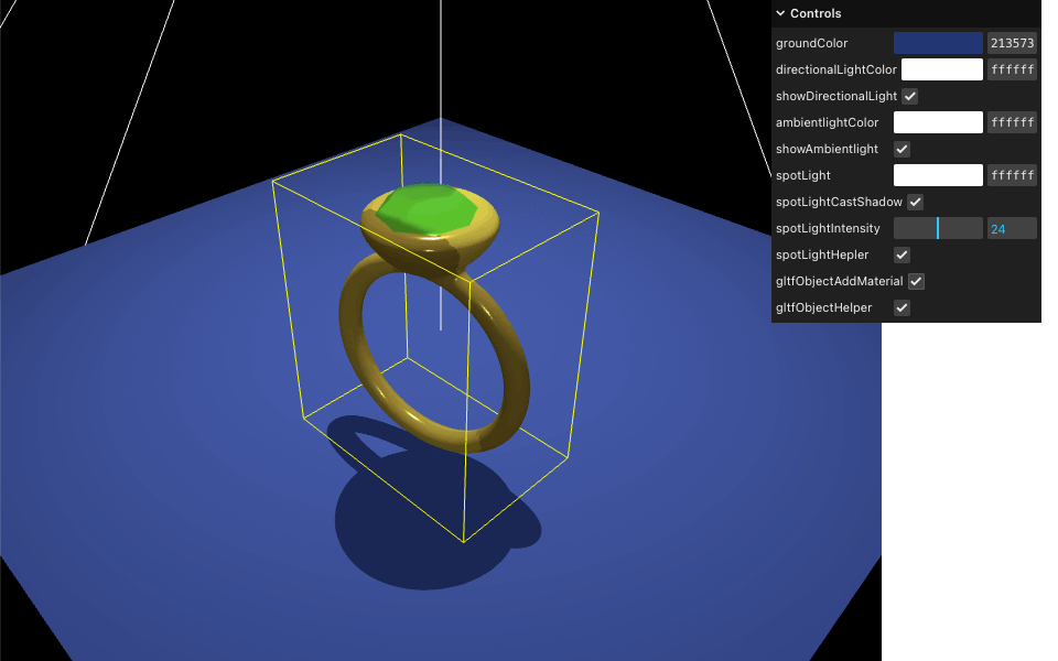 Nomad Sculpt x Three.js sample page 画面キャプチャ