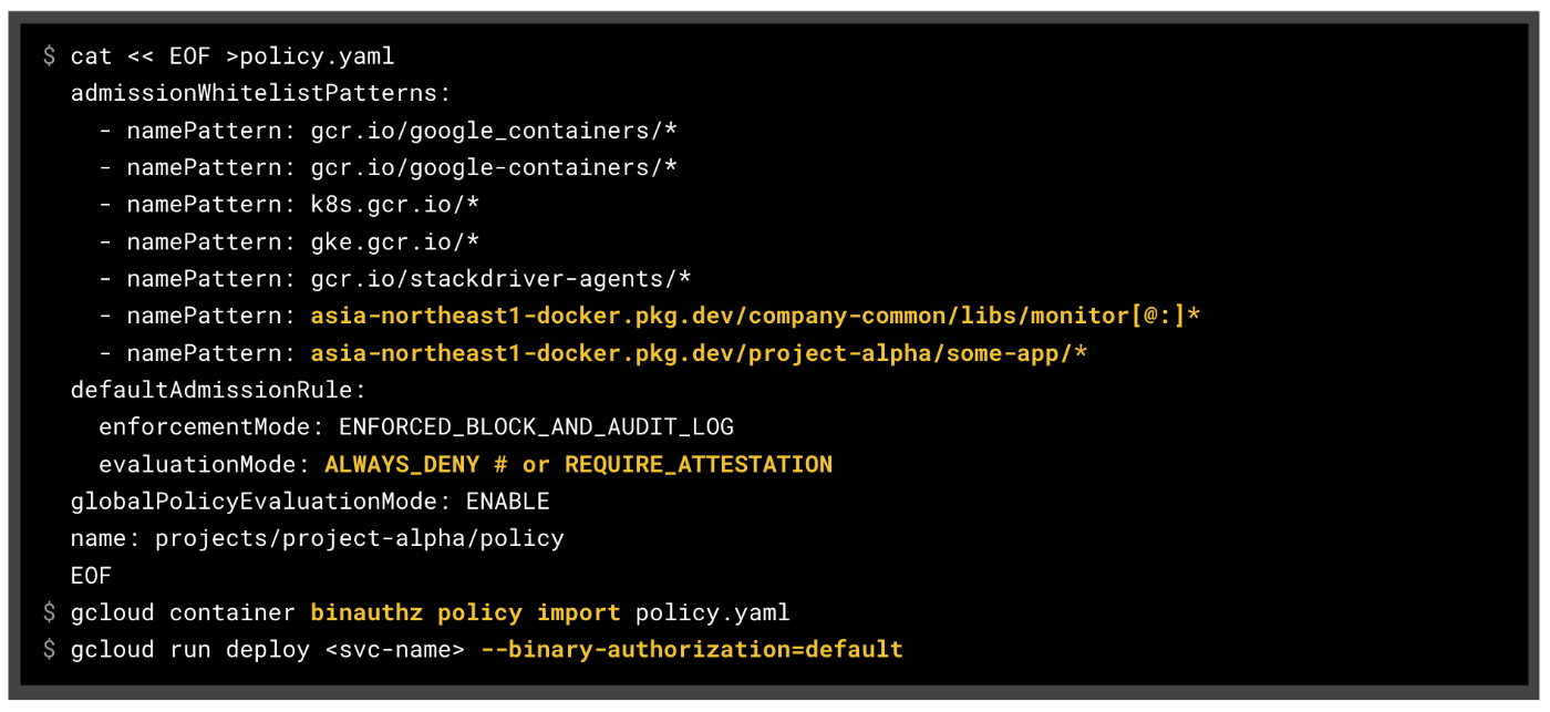 Binary Authorization