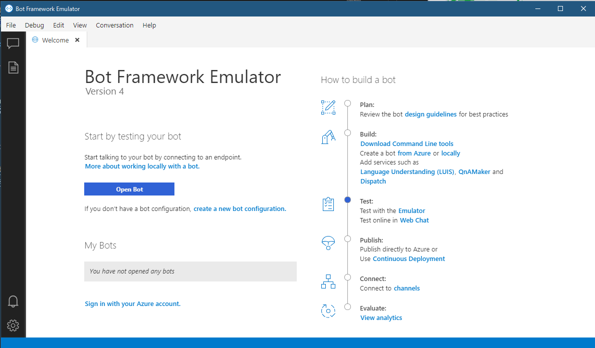 Bot Framework Emulator