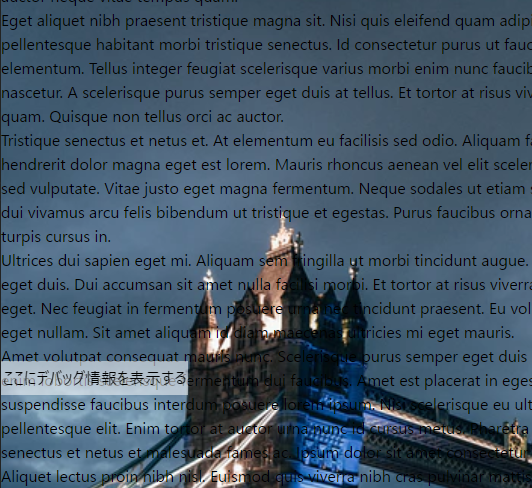 Debugコンポーネントのイメージ