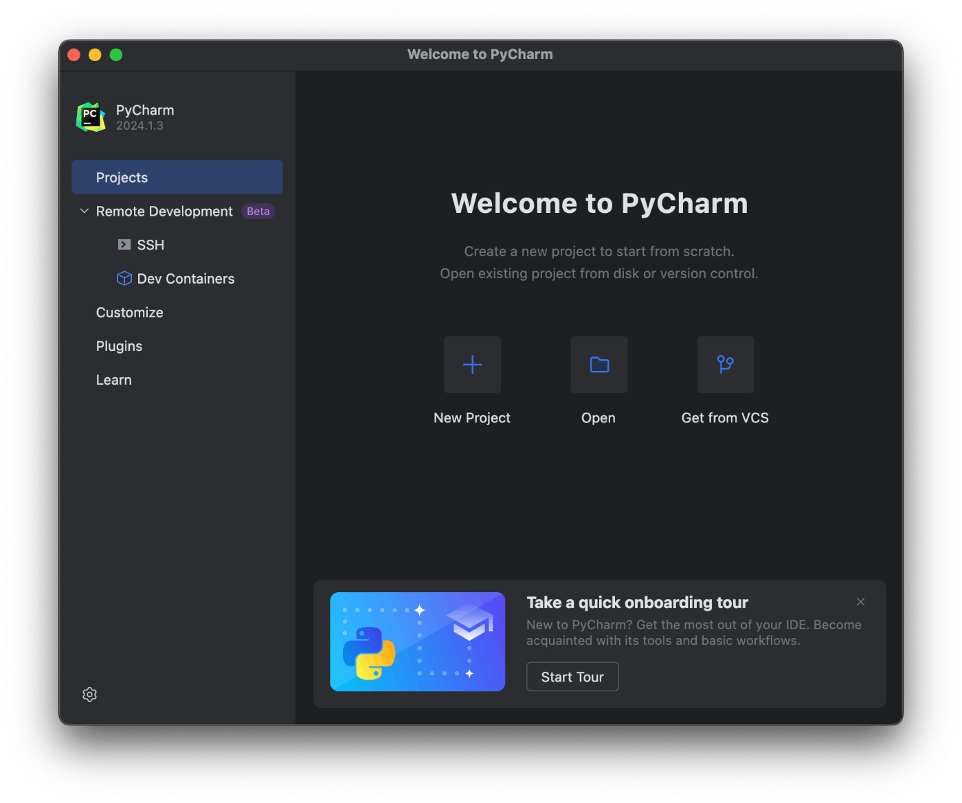 Welcome to PyCharm