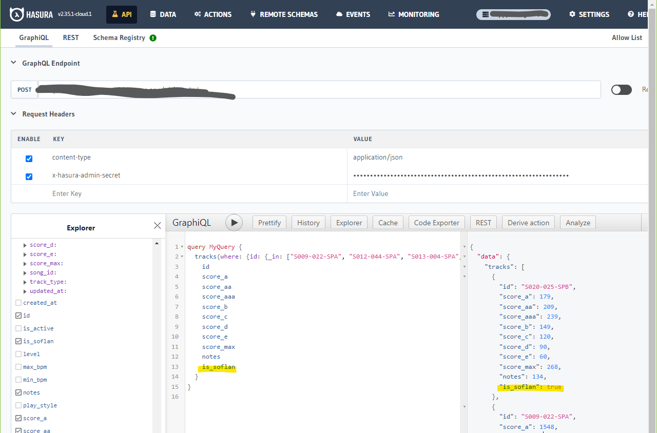 Hasira Api hasuraでWebAPIを作る