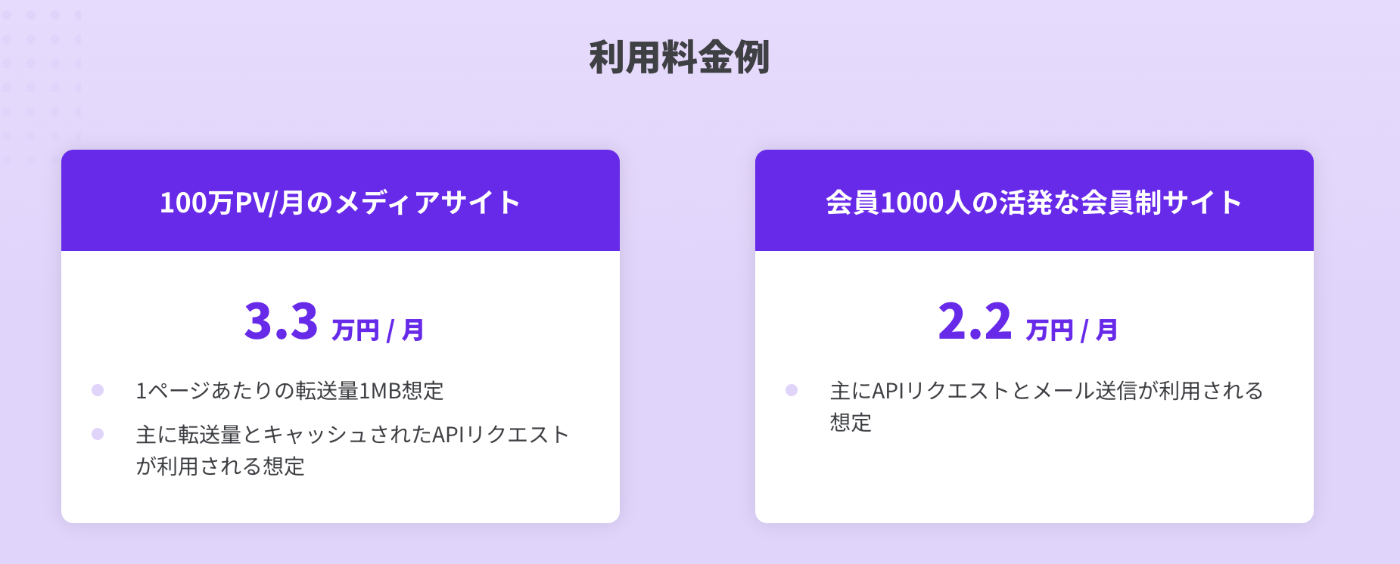 料金サンプル